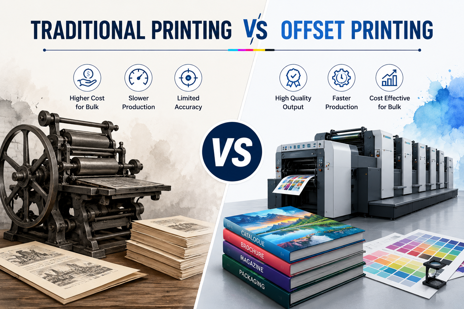 traditional Vs Offset Printing